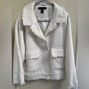 Forever 21 White Textured Blazer
